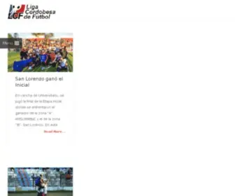 Ligacordobesafutbol.org.ar(Liga Cordobesa de Fútbol) Screenshot