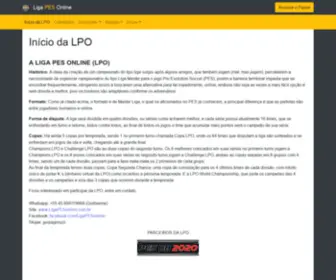 Ligapesonline.com.br(Liga PES Online) Screenshot