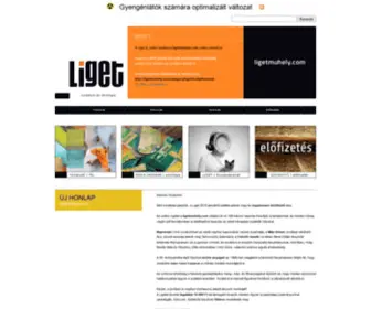 Liget.org(Irodalmi és ökológiai folyóirat) Screenshot