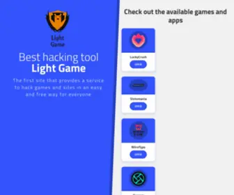 Light-Game.club(Light Game the best hacking tool for games and websites Light Game the best hacking tool for games and websites) Screenshot