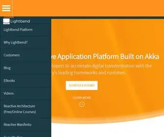 Lightbend.com(Cloud Native Application Platform) Screenshot