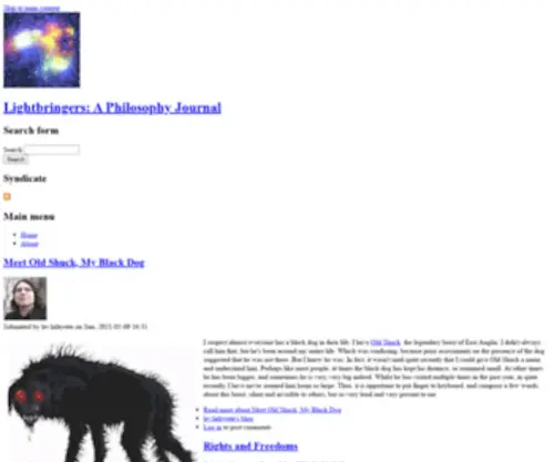 Lightbringers.net(A Philosophy Journal) Screenshot
