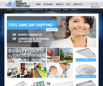 Lightexpertsdirect.com(Commercial and Residential LED Lighting Supply) Screenshot