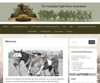 Lighthorse.org.au(Australian Light Horse Association) Screenshot