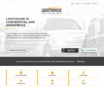 Lighthousehw.org(Health & Wellness for First Responders) Screenshot