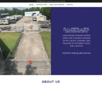 Lighthousestoragetx.com(Rv Storage) Screenshot