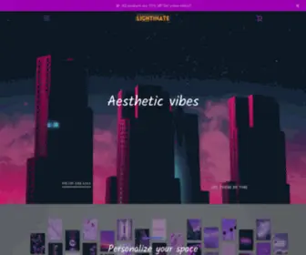 Lightinate.com(Accessories to truly personalize your workspace and room) Screenshot