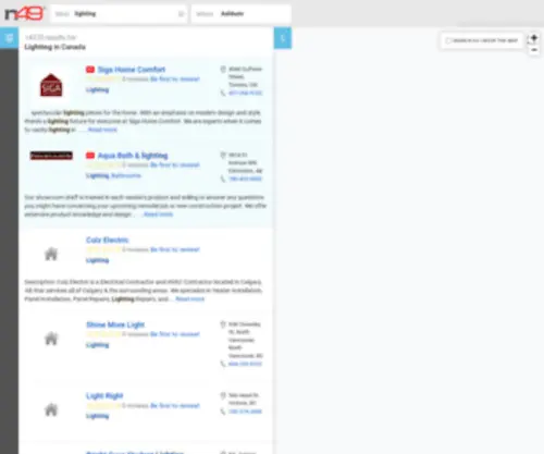Lighting.ca(Find and compare reviews for lighting in Canada) Screenshot