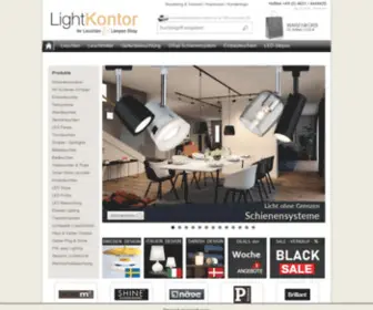 Lightkontor.de(Leuchten & Lampen online kaufen) Screenshot