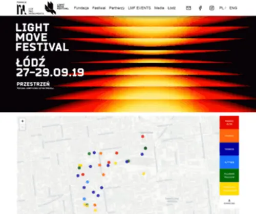 Lightmovefestival.pl(Festiwal Kinetycznej Sztuki Światła Organizator) Screenshot
