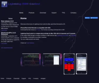 Lightning-DMxcontrol.com(Lightning DMxcontrol) Screenshot