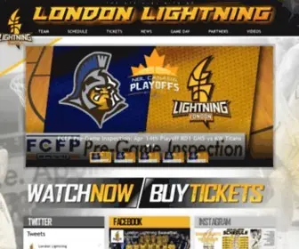 Lightningbasketball.ca(London Lightning) Screenshot