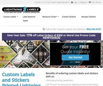 Lightninglabels.com(Custom Printed Labels and Stickers (Free Shipping)) Screenshot