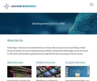 Lightningworkgroup.com(Website Design Development Support Lansing Michigan) Screenshot