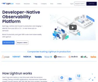 Lightrun.com(Developer Observability Platform) Screenshot