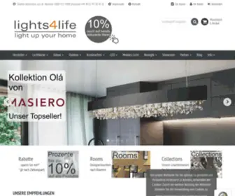 Lights4Life.de(Designerleuchten vom Fachhändler) Screenshot