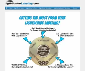 Lightscribelabeling.com(LightScribe Labeling Made Easy) Screenshot