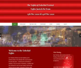 Lightsoflobethal.com.au(Lights of Lobethal Festival) Screenshot