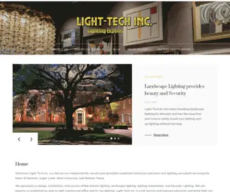 Lighttechinc.com(Houston Sugar Land Residential Electrical Contractors Landscape Art Lighting) Screenshot