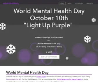 Lightuppurple.com(10 World Mental Health Day in memory of Amanda Todd) Screenshot