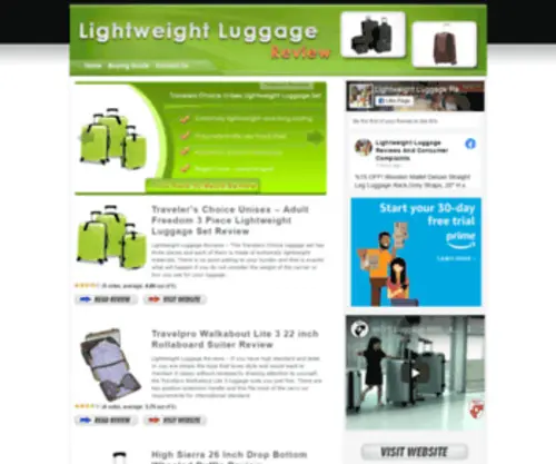 Lightweightluggagereview.com(Lightweight Luggage Reviews) Screenshot