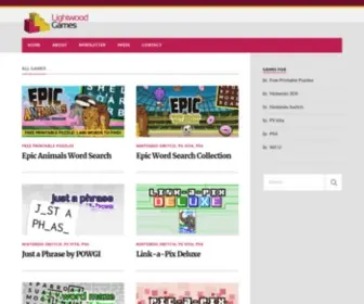 Lightwoodgames.com(UK-based game developer, publishing word games and logic puzzles) Screenshot