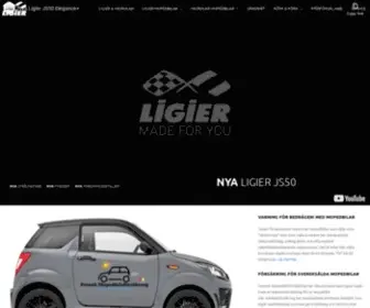 Ligier.se(Sveriges största mopedbilsmärke) Screenshot