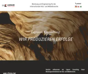 Lignum-Consulting.com(Beratungsunternehmen für die Holz) Screenshot