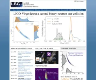 Ligo.org(LIGO Scientific Collaboration (LSC)) Screenshot