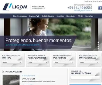 Ligom.com.ar(Manufactura del caucho y del plástico) Screenshot