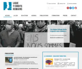 Liguedh.be(Bienvenue sur le site de la Ligue des droits humains) Screenshot