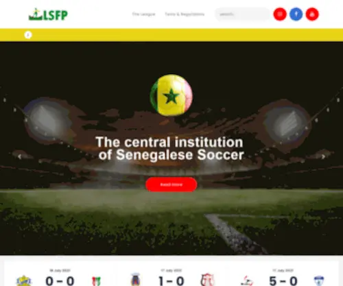 Ligueprofoot.com(Ligue Sénégalaise de Football) Screenshot