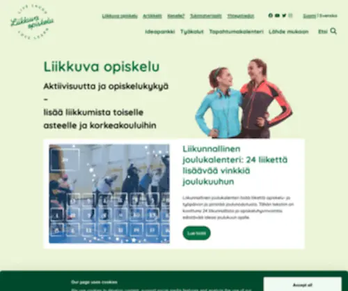 Liikkuvaopiskelu.fi(Liikkuva opiskelu. Aktiivisuutta ja opiskelukykyä) Screenshot