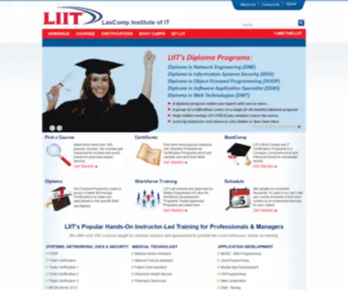 Liit.com(LIIT is a Vendor Certificate Training Institute) Screenshot