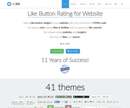 Likebtn.com(Like Button Rating for Website) Screenshot