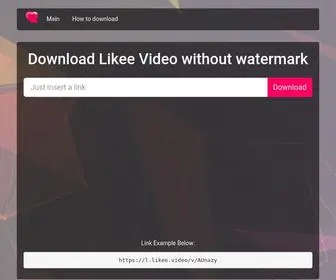 Likeedownloader.com(Likee video downloader) Screenshot