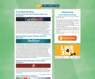 Likeforlike.org(Get 100% FREE Facebook Likes Right Now) Screenshot