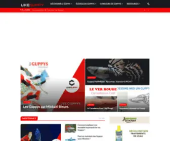 Likeguppy.com(Conseils sur l'Élevage et la Sélection de Guppys) Screenshot