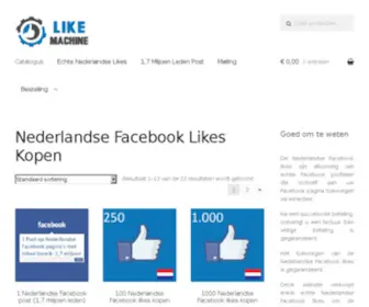 Likemachine.nl(Facebook likes kopen) Screenshot