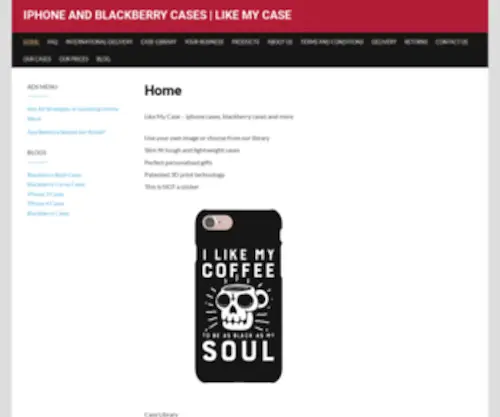 Likemycase.com(Iphone and Blackberry Cases) Screenshot