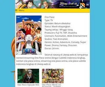 Likeop.net(Nonton One Piece Subtitle Indonesia) Screenshot