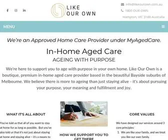 Likeourown.com.au(In-Home Aged Care) Screenshot