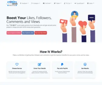 Likesgeek.com(Buy Real Likes) Screenshot