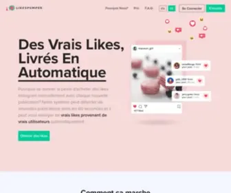 Likespumper.com(Vrais, Likes Instagram Automatiques) Screenshot