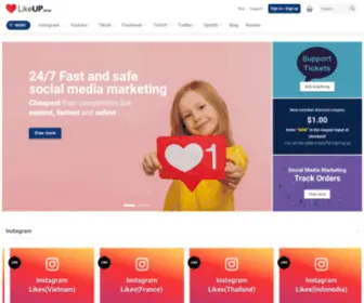 Likeup.shop(24/7 Fast and safe social media marketing) Screenshot