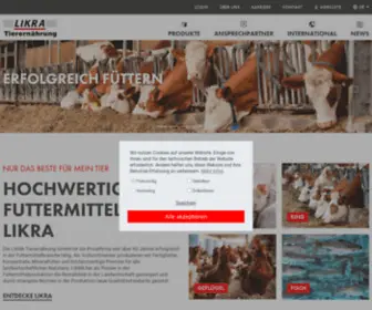 Likra.com(Futtermittel für Nutztiere) Screenshot