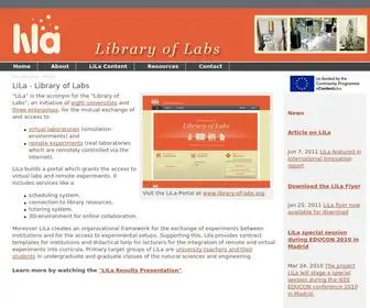 Lila-Project.org(Library of Labs) Screenshot