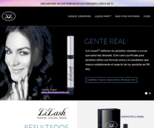 Lilash.com.mx(Alargador de Pestañas) Screenshot