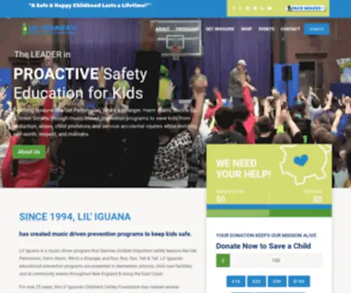 Liliguanausa.org(Lil' Iguana's Children's Safety Foundation) Screenshot