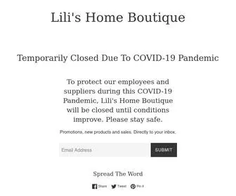 Lilishomeboutique.com(Lili's Home Boutique) Screenshot